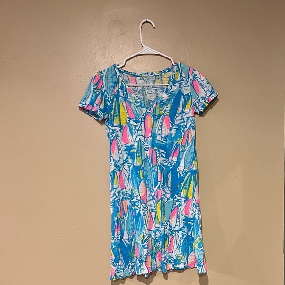 Lilly Pulitzer Beach And Bae Sailboat Jessica Short Sleeve Dress Size XS - Picture 1 of 7